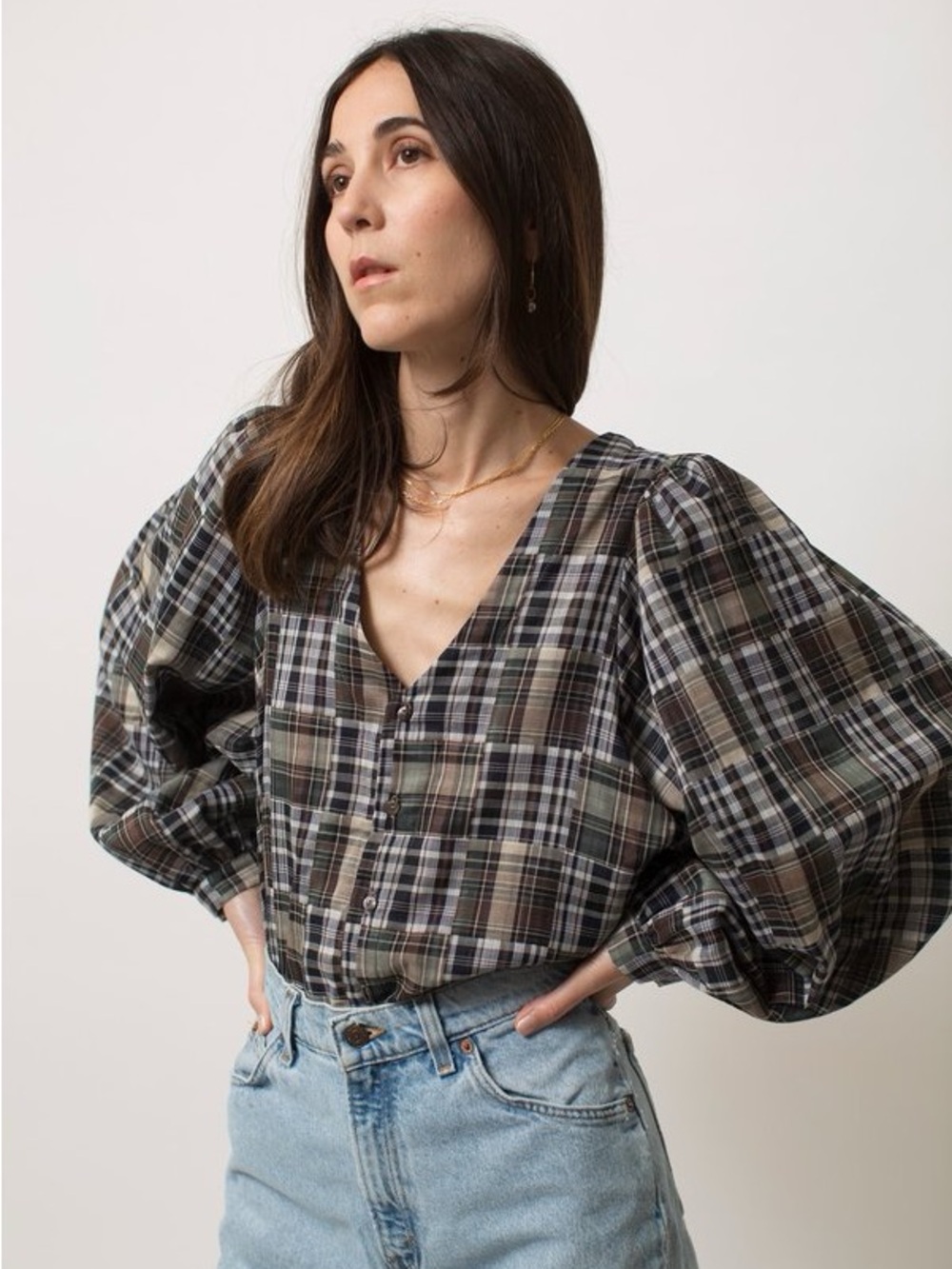 A Bronze Age - Aayla Plaid Blouse